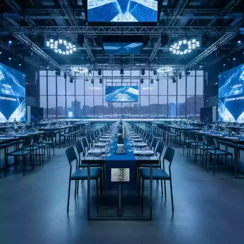 Аренда Столы банкетные для конференций в Керлинговом центре «Ледяной куб» — ART SPACE