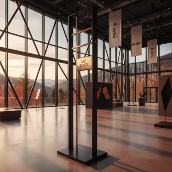 Аренда Вешало вертикальное в ледовом дворце «Роза Хутор» — ART SPACE