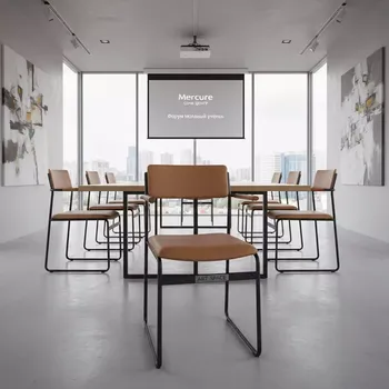 Аренда Стул Ирре светло коричневый черный каркас в Mercure Сочи Центр — ART SPACE