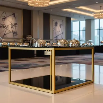 Аренда Фуршетный стол gold & black в Cosmos Sochi Hotel — ART SPACE