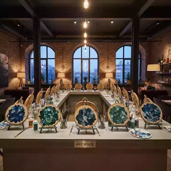 Аренда Роспись на спилах в ресторане «Баран-Рапан» — ART SPACE