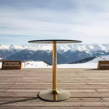 Аренда Стол Selina black gold 80х72 на площадке Rosa Peak (2320м) — ART SPACE