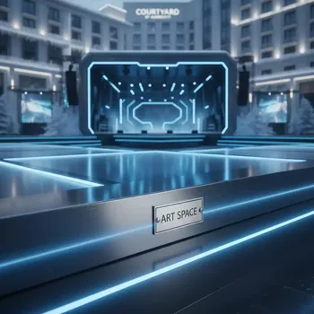 Аренда Цоколь ПВХ для кухни гладкий алюминий 150 мм 32 м в Courtyard by Marriott Sochi — ART SPACE