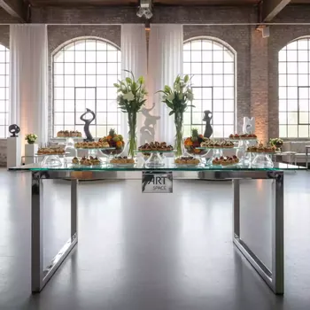 Аренда Фуршетный стол silver glass в банкетном зале «Дельфин» — ART SPACE