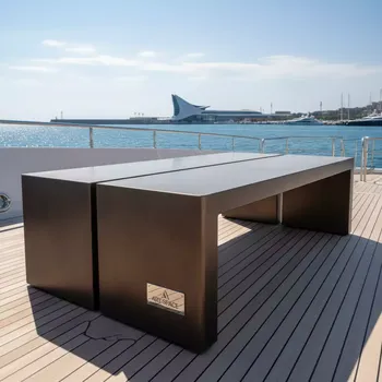 Аренда Журнальный стол из литого алюминия Bronze на VIP теплоходе (Морпорт Сочи) — ART SPACE
