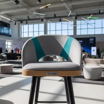 Аренда Полукресло барное Лилия серый Velutto 32 бирюза Velutto 20 в Gamma Sirius — ART SPACE