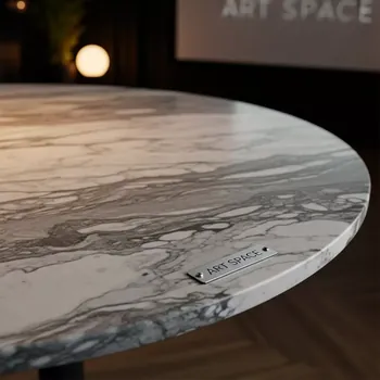 Аренда Столешница круглая Werzalit D700 мраморный опиум в ресторане «Sanremo» — ART SPACE