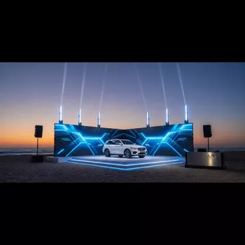 Аренда Техническое оснащение презентации BMW X3 на пляже «Мандарин» — ART SPACE