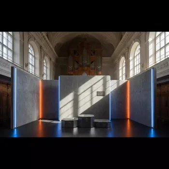 Аренда Штукатурка фасадная серая ЕС в Зале органной и камерной музыки — ART SPACE
