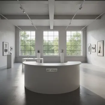 Аренда Стол полукруглый White в парке «Ривьера» — ART SPACE