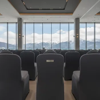 Аренда Чехол стрейч на стул тёмно серый на курорте «Газпром» (Альпика) — ART SPACE