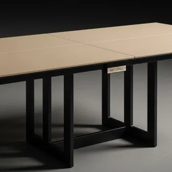Аренда Стол обеденный Austrilia Sand Black 180х90х75 керамика металл черный в VK Stadium Sirius — ART SPACE