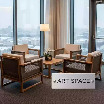 Аренда Мебельная группа из искусственного ротанга wood Милан в Panorama by Mercure — ART SPACE