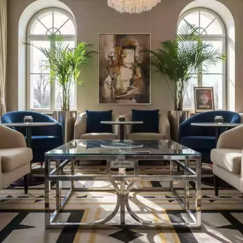 Аренда Журнальный стол Silver Glass в Boutique Hotel PORTUM 1905 — ART SPACE