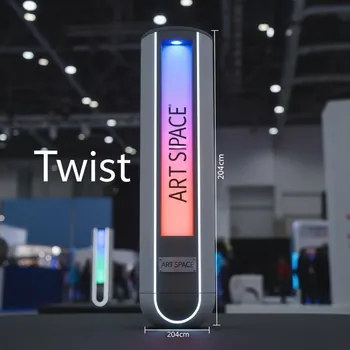 Аренда Стойка круглая с подсветкой Twist 204х40 в ледовой арене «Шайба» — ART SPACE