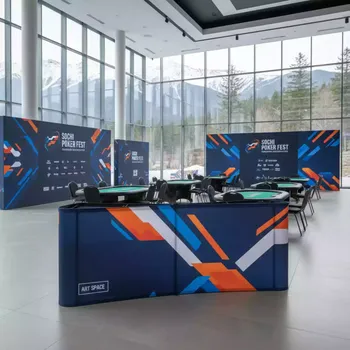 Аренда Промостойка тканевая Altec 800 Classic в ледовом дворце «Роза Хутор» — ART SPACE