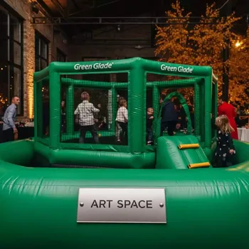 Аренда Батут уличный Green Glade с сеткой и лестницей в ОКЦ «Галактика» — ART SPACE