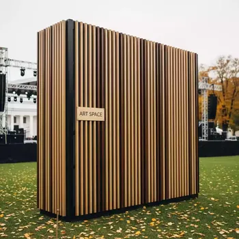 Аренда Ширма деревянная 200х200 см мобильная стена в санатории «Русь» — ART SPACE