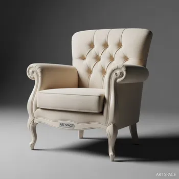 Аренда Кресло Baroque Cream в ледовом дворце «Большой» — ART SPACE