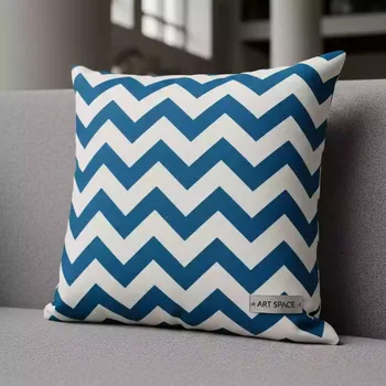 Аренда Подушка голубая Zigzag Blue в Университете «Сириус» — ART SPACE