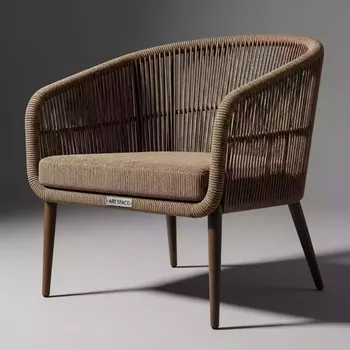 Аренда Стул плетеный из роупа MAR CH 001 W Mua brown beige052 в санатории «Октябрьский» — ART SPACE