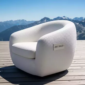 Аренда Кресло Riolo букле белое на площадке Rosa Peak (2320м) — ART SPACE