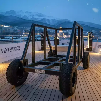 Аренда Тележка платформенная 4 колесная ручная Стелла КПО 500Т 160 K 400 кг на VIP теплоходе (Морпорт Сочи) — ART SPACE