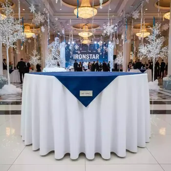 Аренда Стол Catering белый 120 см со скатертью в гранд-отеле «Жемчужина» — ART SPACE