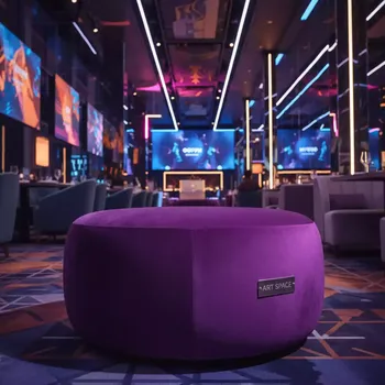 Аренда Пуф Velvet Purple Round в ресторане «Магадан» — ART SPACE