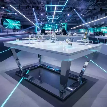 Аренда Фуршетный стол rinfresco white chrome на Сочи Автодроме — ART SPACE
