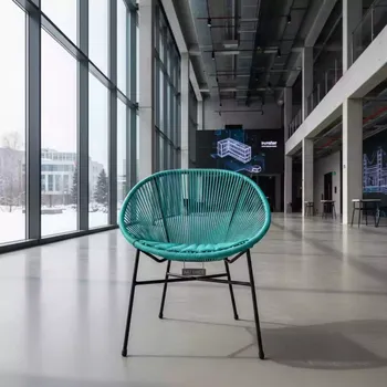 Аренда Стул Марсель плетеный из роупа бирюзовый в Университете «Сириус» — ART SPACE