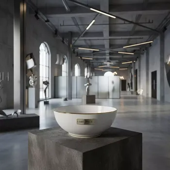Аренда Салатник Беладонна белый с золотой каймой D 10,5 см H 6 см в отеле Hyatt Regency Sochi — ART SPACE
