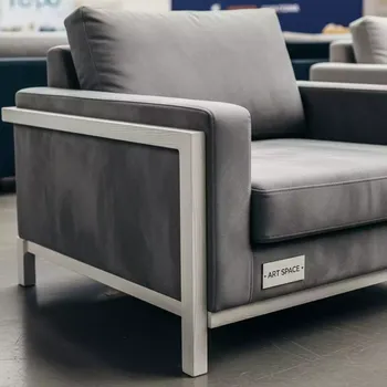 Аренда Полукресла Fendi замша Shangreen grey белая органика Морпорт Сочи — ART SPACE