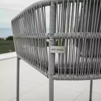 Аренда Стул плетеный из роупа Монако светло серый в Swissôtel Resort Sochi Kamelia — ART SPACE