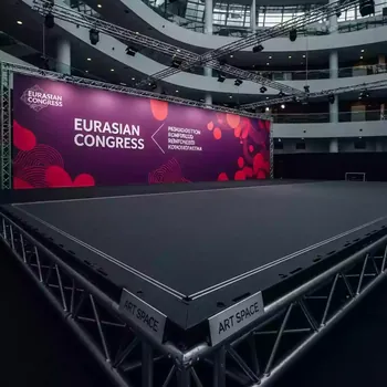 Аренда Баннер Vikuflex горячего ламинирования усиленный Frontlit 440 гр 50x3,2 м матовый в конгресс-холле отеля Жемчужина — ART SPACE