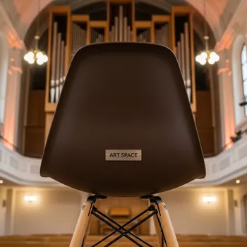 Аренда Стул дизайнерский Eames стиль DSW brown коричневого цвета в Зале органной и камерной музыки — ART SPACE