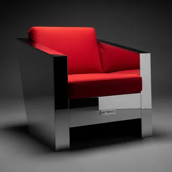 Аренда Кресло Andrian silver red в Маринс Парк Отеле — ART SPACE