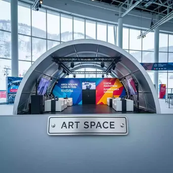 Аренда Шатер арочный Arch Square Long RT 500 10х5х1 м в ледовом дворце «Роза Хутор» — ART SPACE