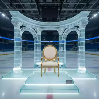 Аренда Стул Вашингтон золотой кремовые бархатные подушки в ледовой арене «Шайба» — ART SPACE