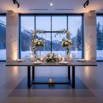 Аренда Стол обеденный Cobble 160 из керамогранита в Karat Resort — ART SPACE