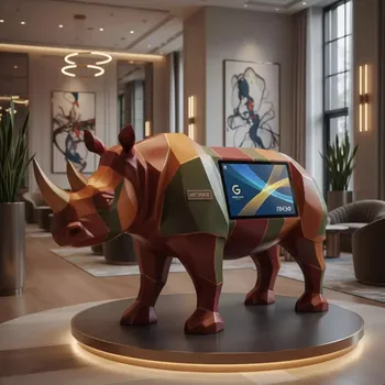 Аренда Панель интерактивная декоративная Носорог 32 в Green Flow Hotel — ART SPACE
