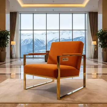 Аренда Стул Хит золото оранжевый шенилл в Rixos Krasnaya Polyana — ART SPACE