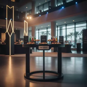 Аренда Фуршетная стойка Ring mini черная в отеле Hyatt Regency Sochi — ART SPACE