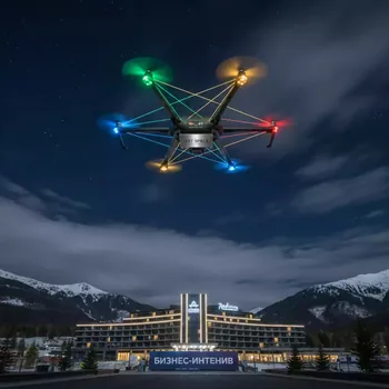 Аренда Квадрокоптеры Рой 4 Светлячок 4 дрона в Radisson Hotel Rosa Khutor — ART SPACE
