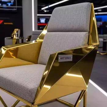 Аренда Стул Хит каркас золотой старт серый в Stella di Mosca — ART SPACE