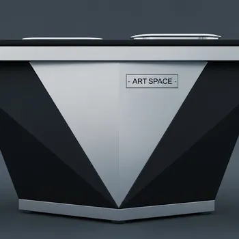 Аренда Фуршетный стол triangle silver black в Зимнем театре — ART SPACE
