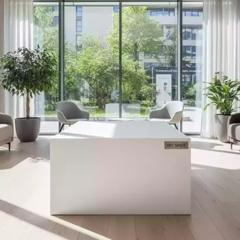 Аренда Стол низкий белый 55х55 см в Green Flow Hotel — ART SPACE