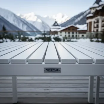 Аренда Стол Лидер 1 1500х800 мм уличный из реек белый в Rixos Krasnaya Polyana — ART SPACE
