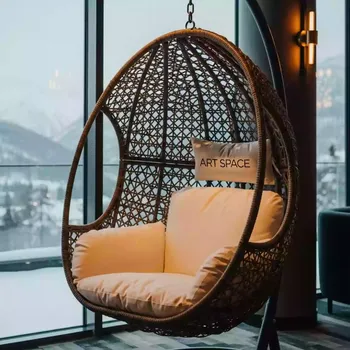 Аренда Кресло плетеное подвесное с подушкой Ludo в Green Flow Hotel — ART SPACE