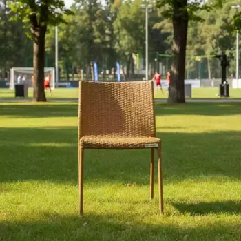 Аренда Стул из искусственного ротанга Y 95 Golden brown в парке «Ривьера» — ART SPACE